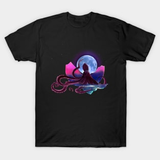 Octopus Stealing The Moon T-Shirt